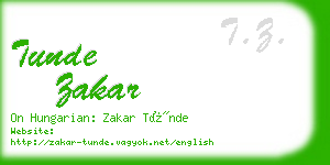 tunde zakar business card